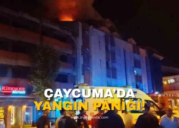 ÇAYCUMA’DA YANGIN PANİĞİ!