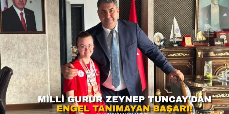DÜNYA ÜÇÜNCÜSÜ ZEYNEP TUNCAY’A KAYMAKAMLIKTA TEBRİK!