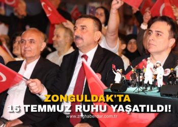 ZONGULDAK’TA 15 TEMMUZ GECESİNDE DUYGU SELİ: MADENCİLER SÖYLEDİ, SELALAR YÜKSELDİ!