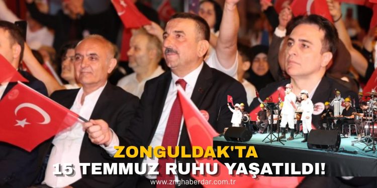 ZONGULDAK’TA 15 TEMMUZ GECESİNDE DUYGU SELİ: MADENCİLER SÖYLEDİ, SELALAR YÜKSELDİ!