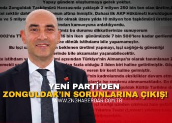 YENİ PARTİ’DEN ZONGULDAK’IN SORUNLARINA ÇIKIŞ: DURAL MADENCİLİKTEN SAĞLIĞA BİRÇOK BAŞLIK SIRALADI
