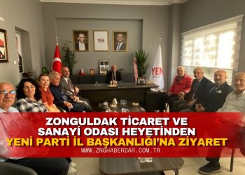 ZONGULDAK TİCARET VE SANAYİ ODASI HEYETİNDEN YENİ PARTİ İL BAŞKANLIĞI’NA ZİYARET